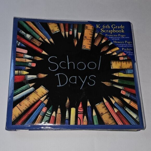 School Day K-6th Grade Scrapbook Album Memory Book 12x12 Susan Winget NEVER USED - Picture 1 of 16